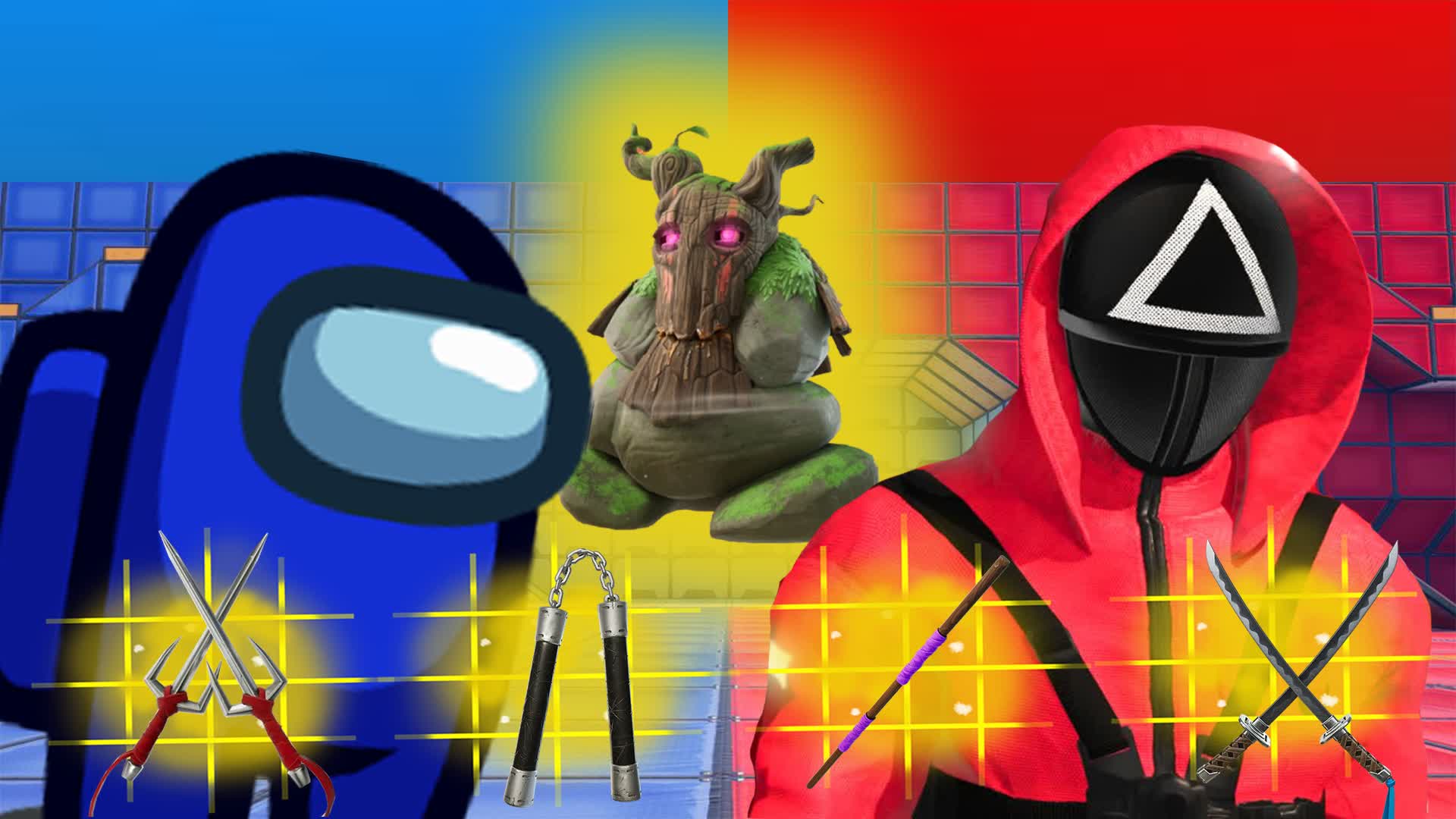 TMNT AMONG VS SQUID 🏆 RED VS BLUE 🔴🔵