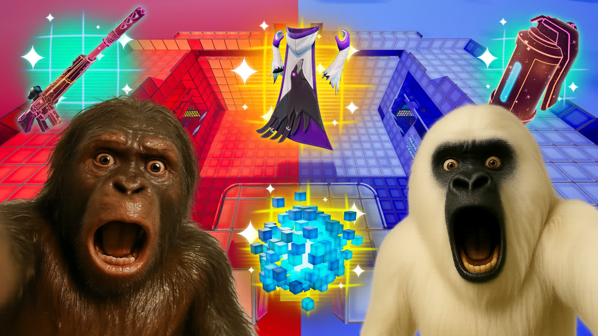 🦍GORILA RED VS BLUE🦍