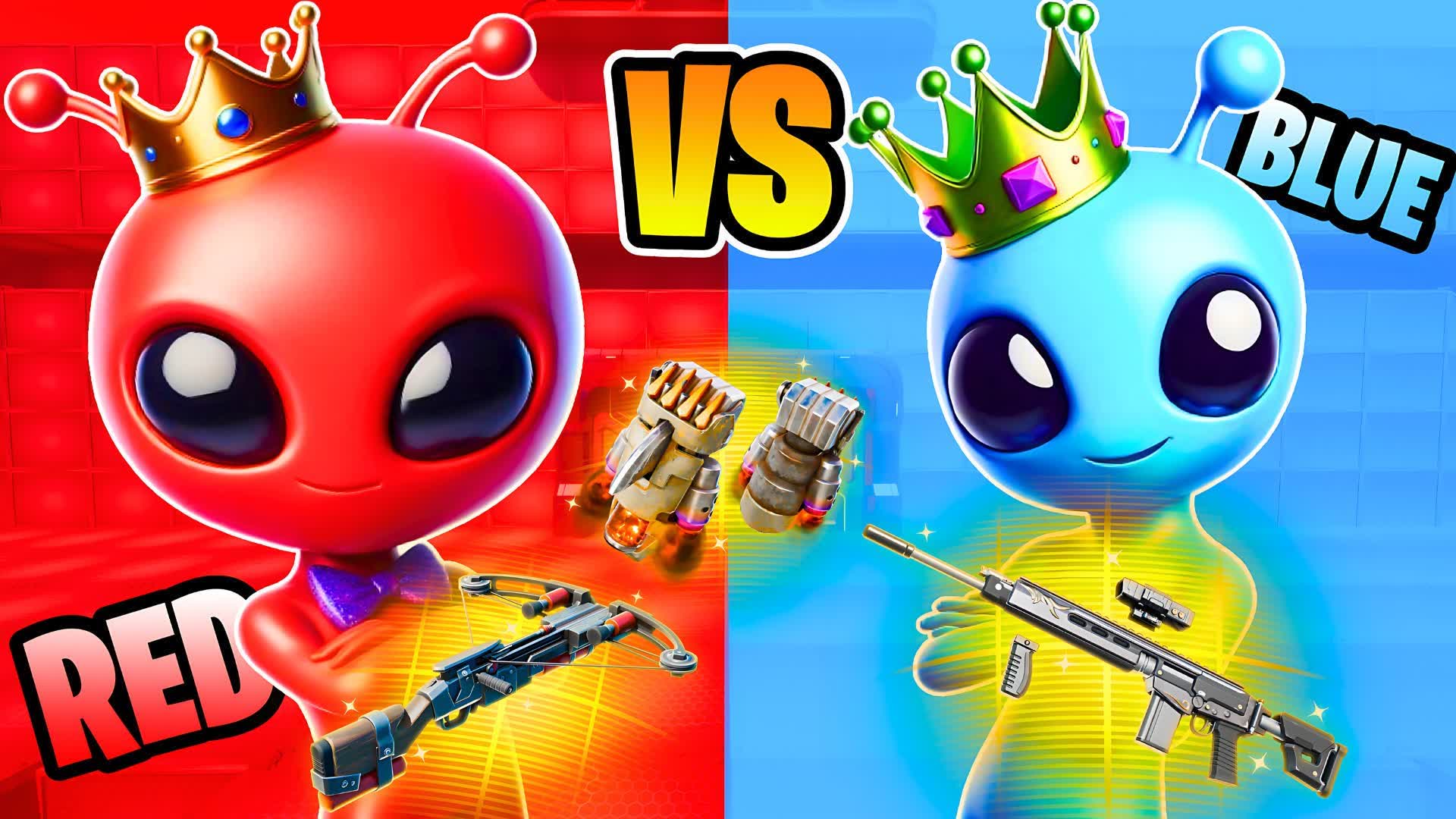 MEGA ALIEN RED VS BLUE 🔴🔵