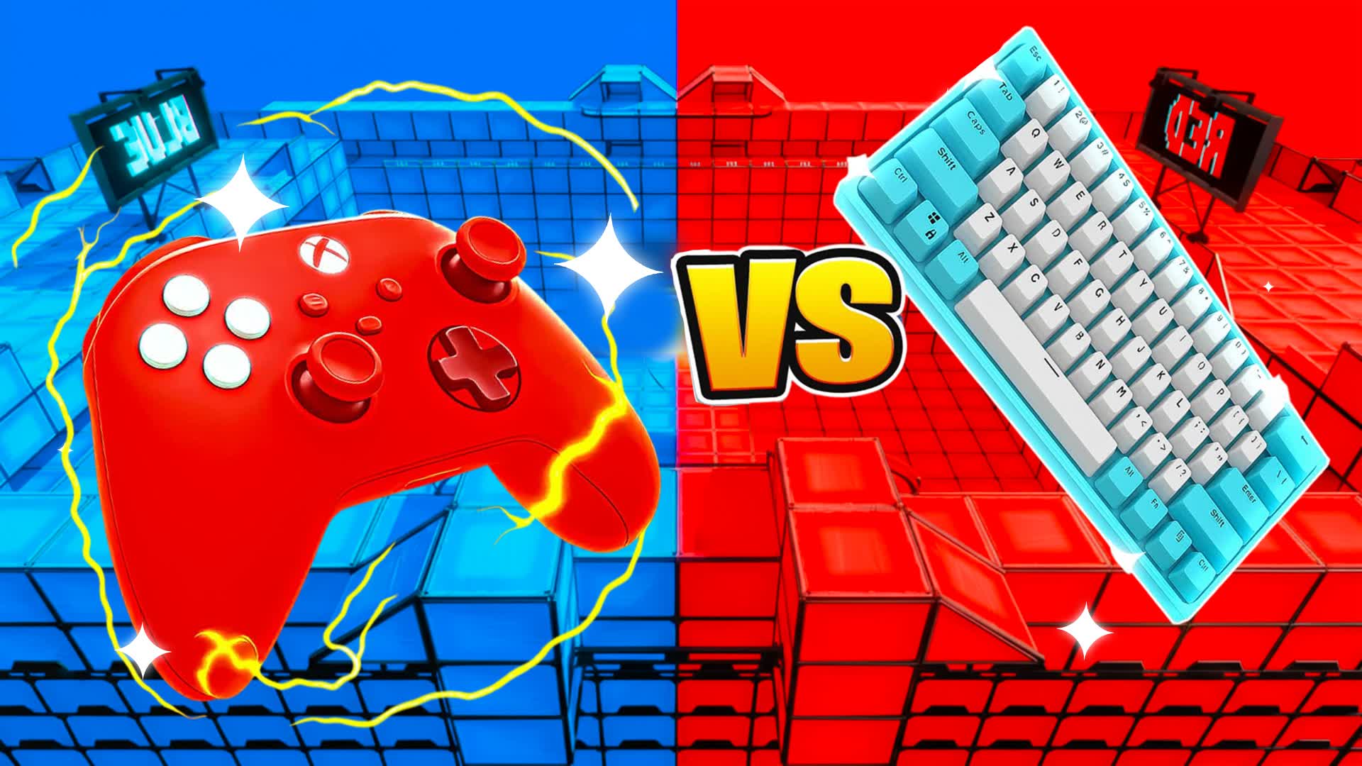 CONS0LE VS KEYB0RED🔥RED VS BLUE🔴🔵