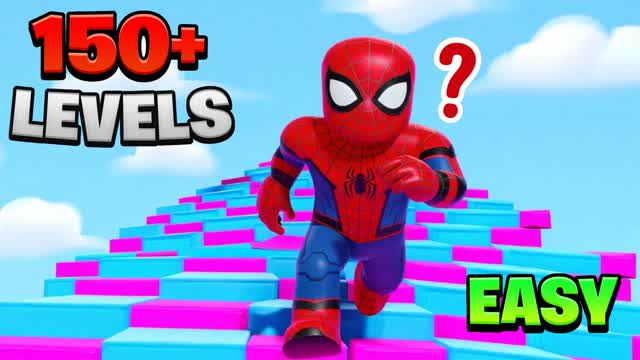 🌈Obby Fall Guys Parkour Rainbow 150+