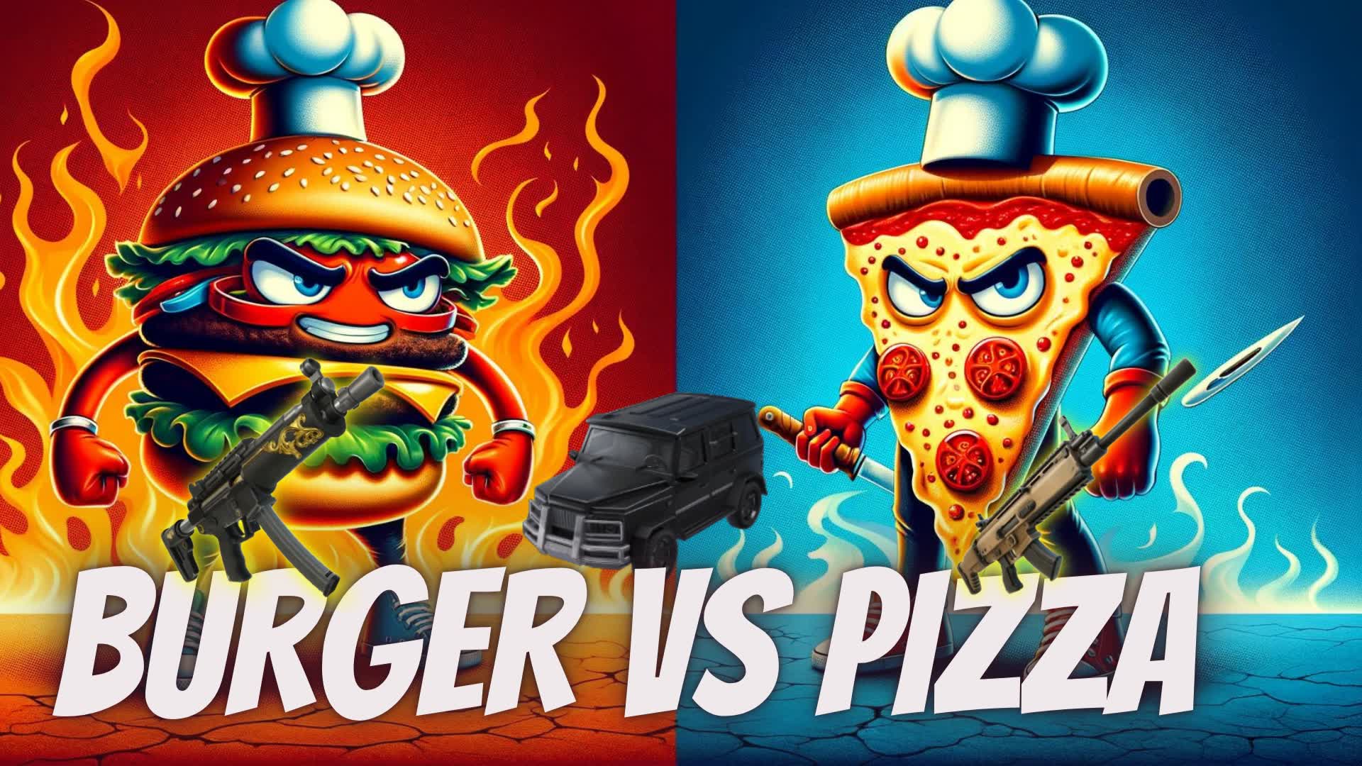 🍔Burger Vs 🍕Pizza 068544980528 by renmedia Fortnite Creative Map