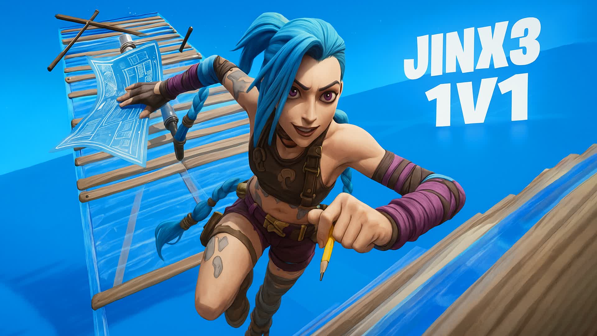 JINX3 1V1 BUILD FIGHTS! [MUSIC]