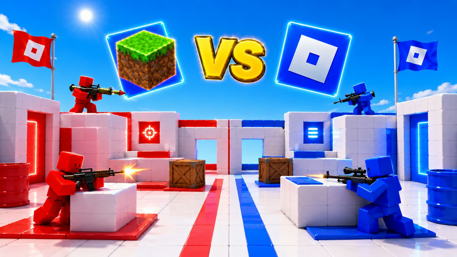 RED VS BLUE 🔴🔵 RECEIVE AND DESTROY