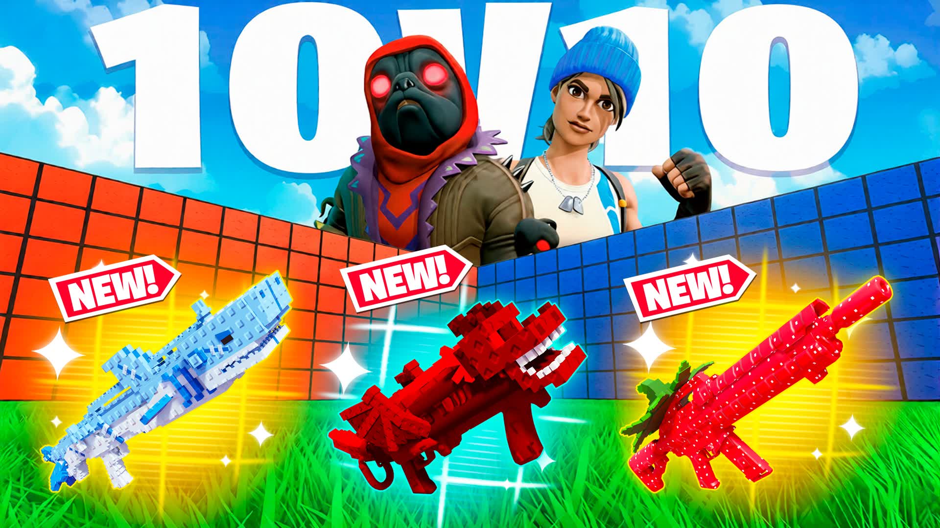 K66 RED VS BLUE  ALL GUNS & CAR 🔴🔵 K66