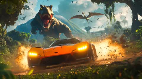 Jurassic Dinosaur Attack! Greasy Grove