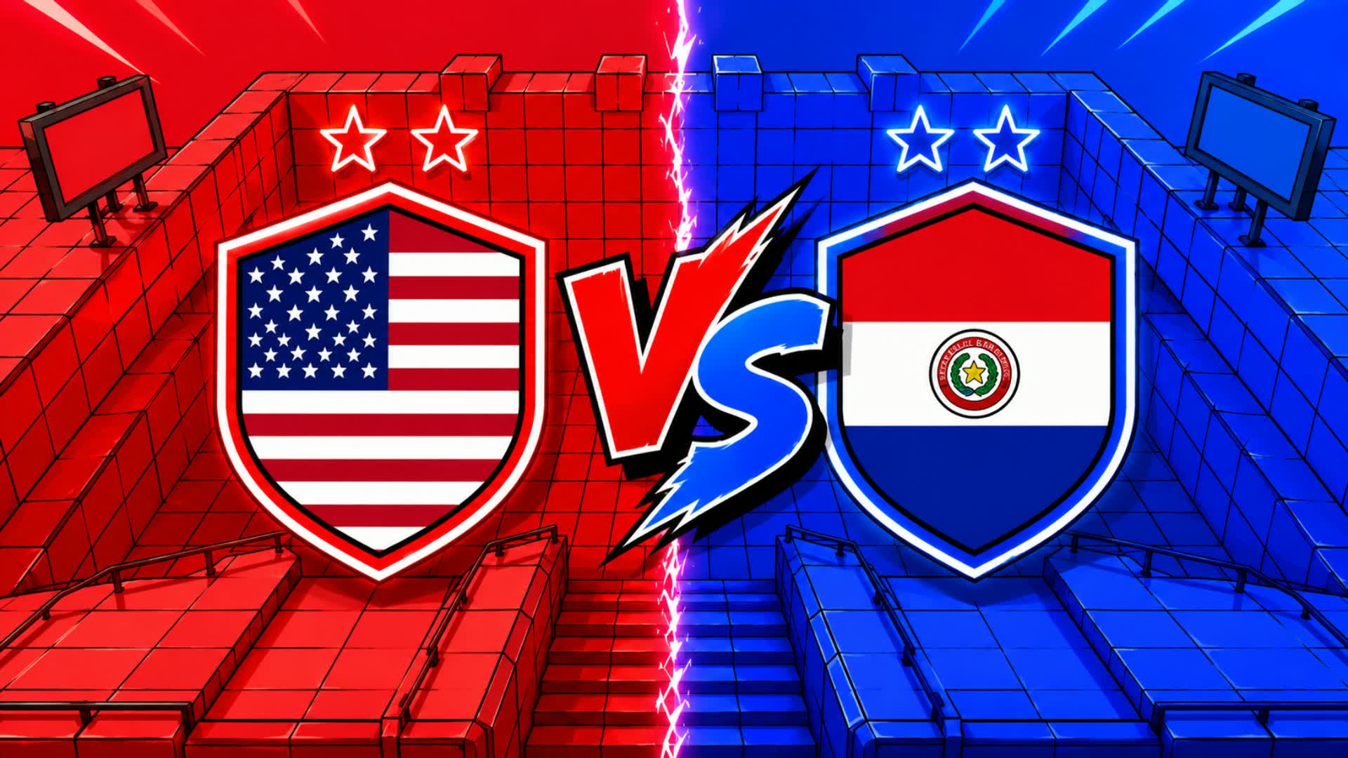USA🔴 VS PARAGUAY🔵 FOOTBALL WORLD CUP