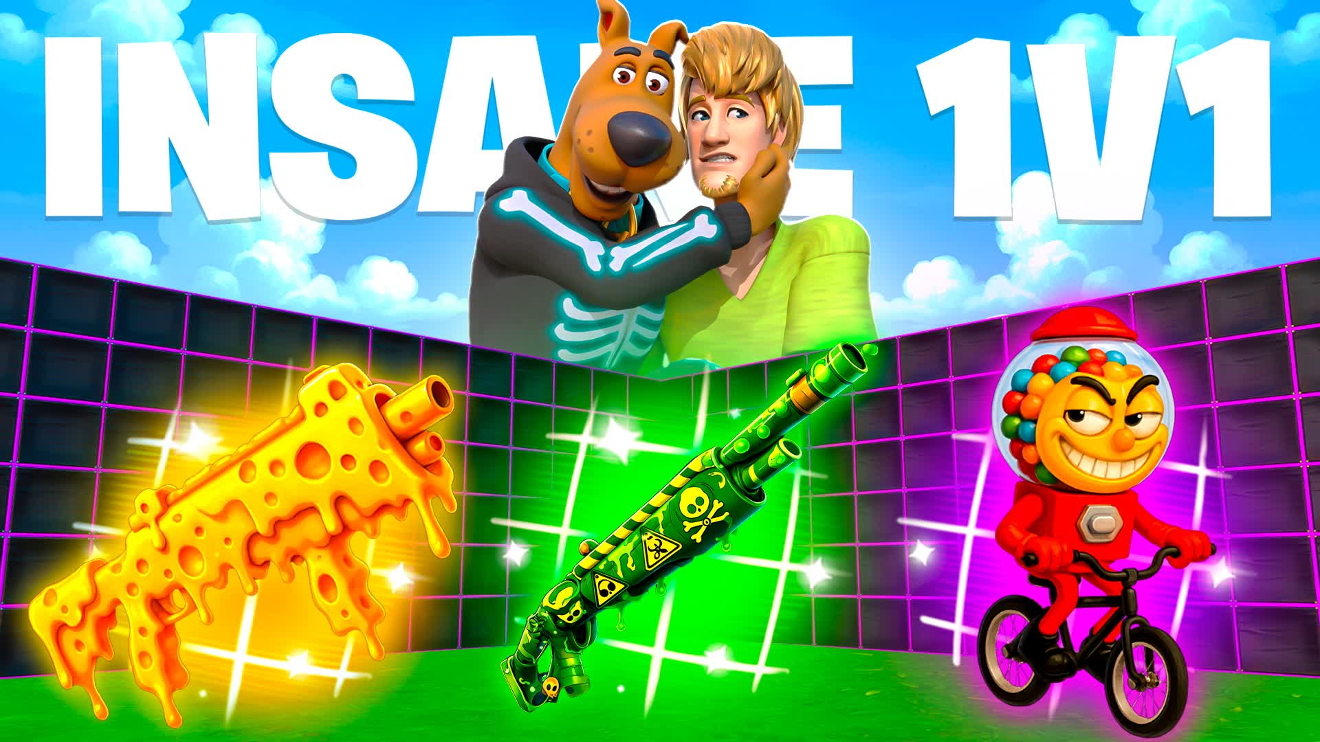 INSANE 1V1 FFA - ALL GUNS & RIDES