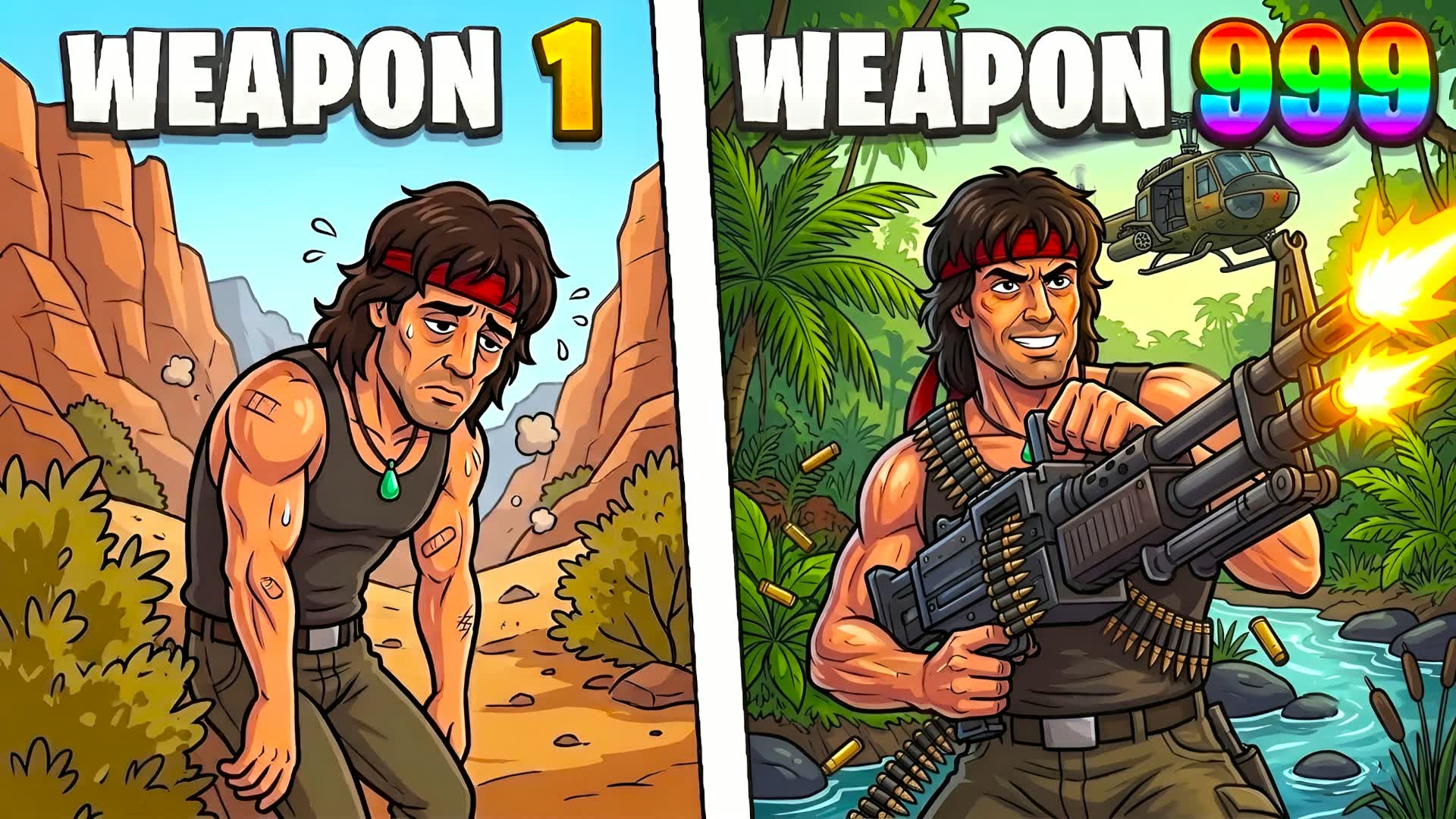 ♾️ RAMBO GUN GAME 🔫 ONE SHOT