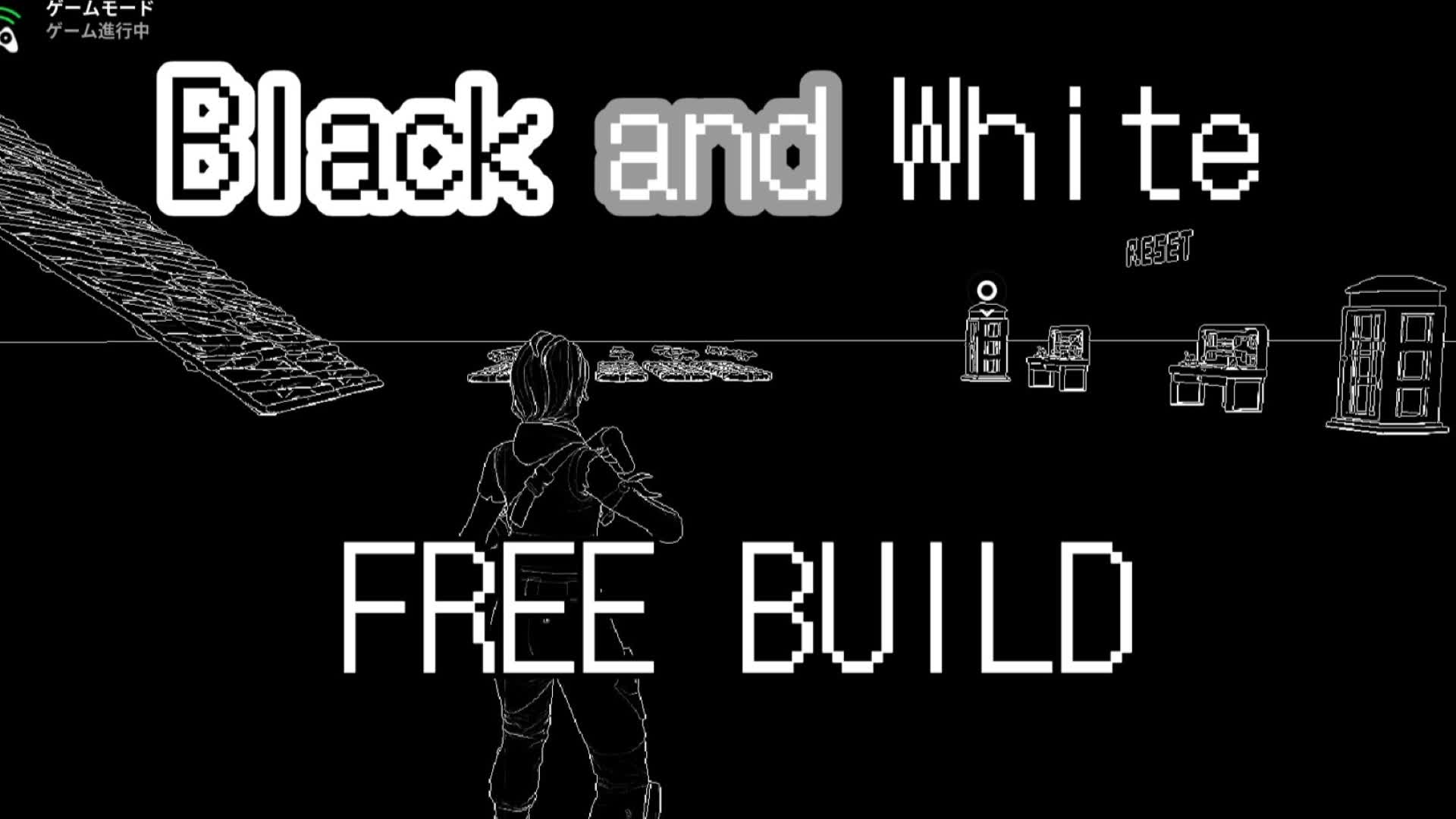 [Black and white]FREE BUILD 342242266409 by totanko Fortnite Creative Map Code Fortnite.GG