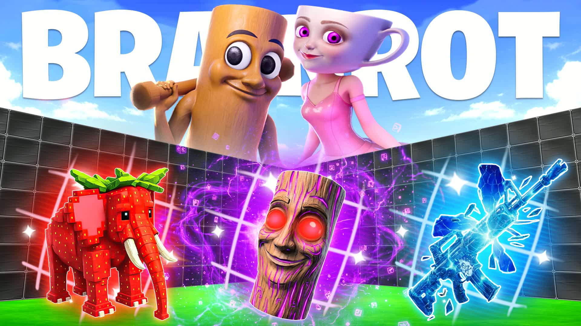 ブレインロット1v1フリーフォーオール - 全武器&ライド