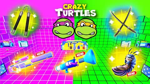 Crazy Turtles 🐢 PURPLE VS GREEN