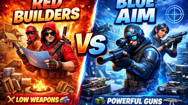 Builders vs Aim Red vs Blue 🔴🔵