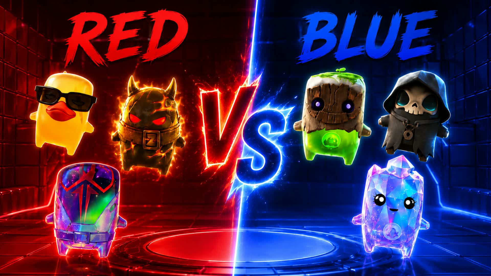 THE HARDEST  RED VS BLUE!!! 🔵🔴