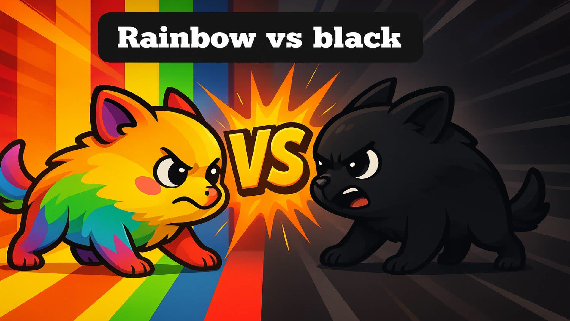 Color battle - Rainbow vs Black
