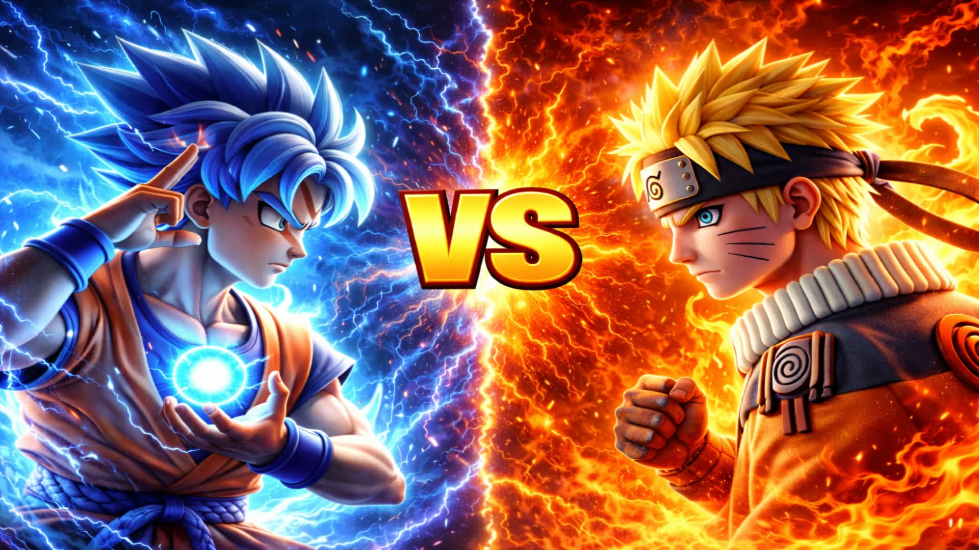 GOKU VS NARUTO 🔴🔵 [ANIME RED VS BLUE]