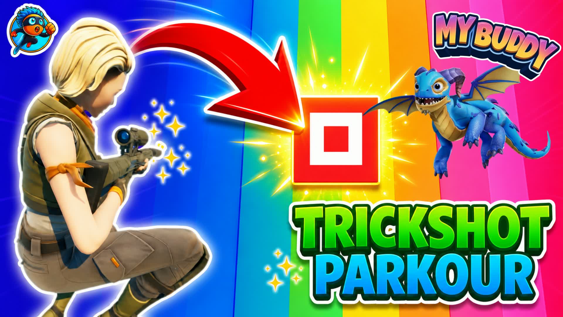 EASY TRICK SHOT PARKOUR 🎯100【SIDEKICK】
