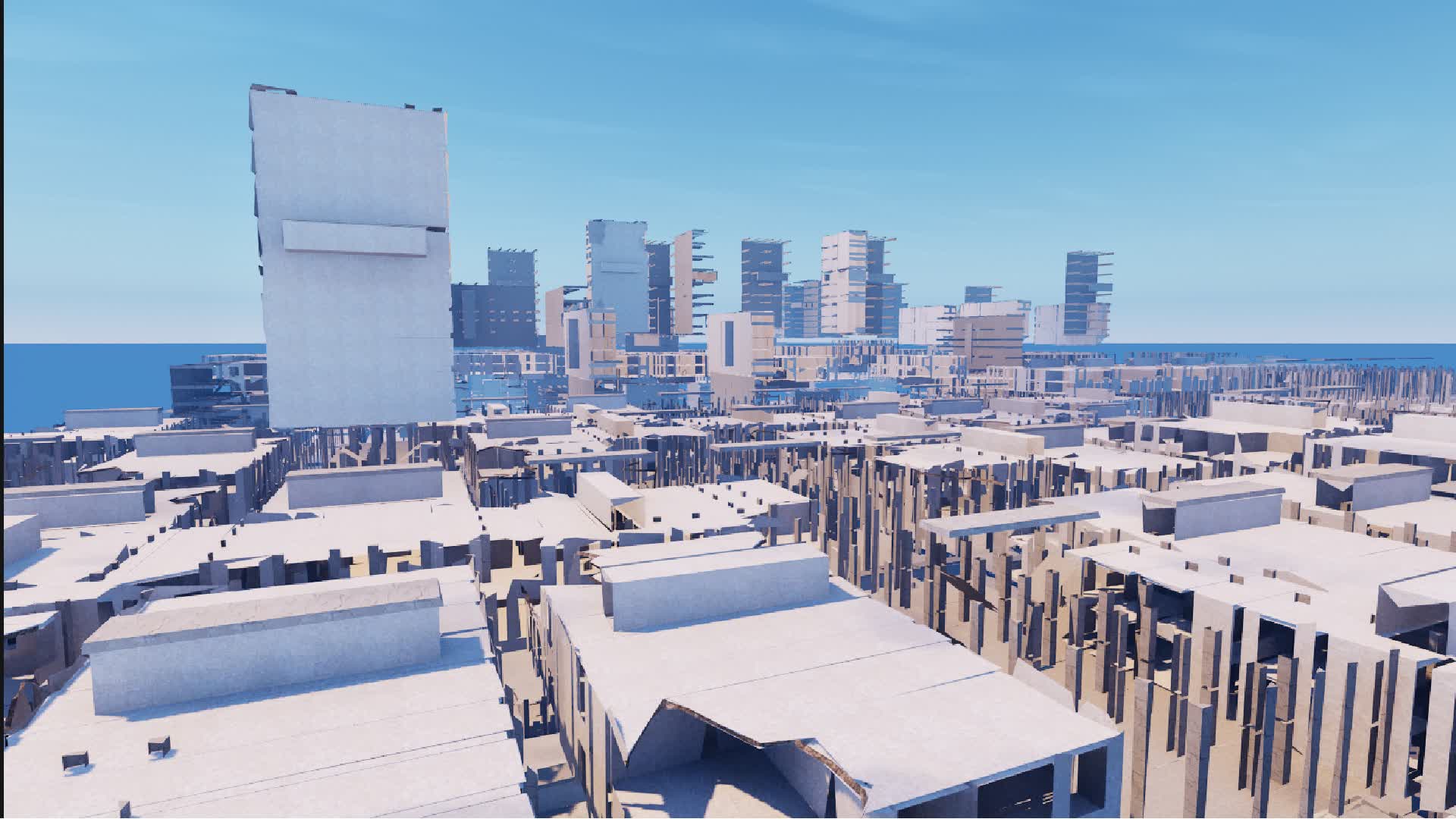 Stacked Low Poly Industrial Building