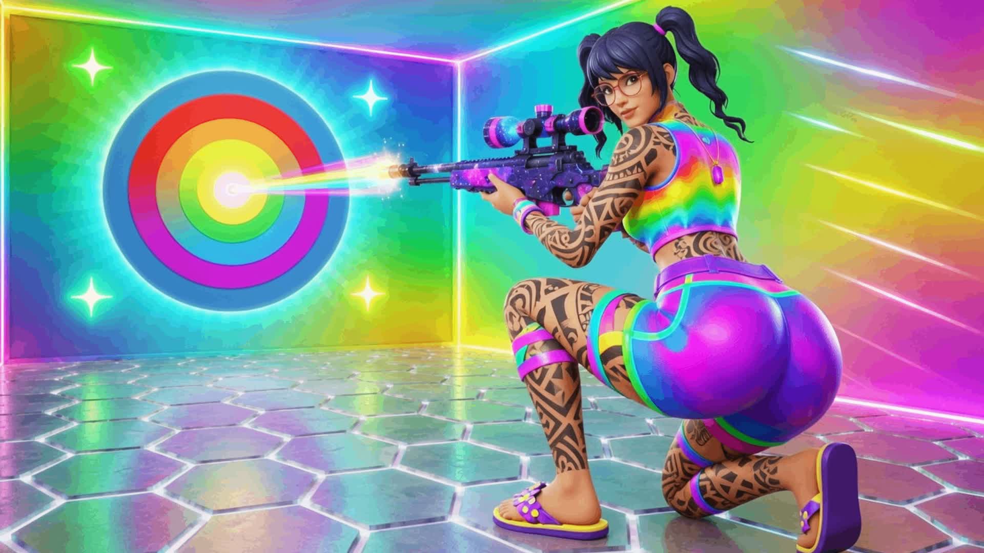🌴🏝️ TROPICAL TRICKSHOT PARKOUR 🎯☀️🥥