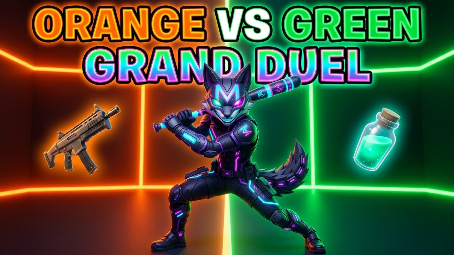 オレンジ VS グリーン