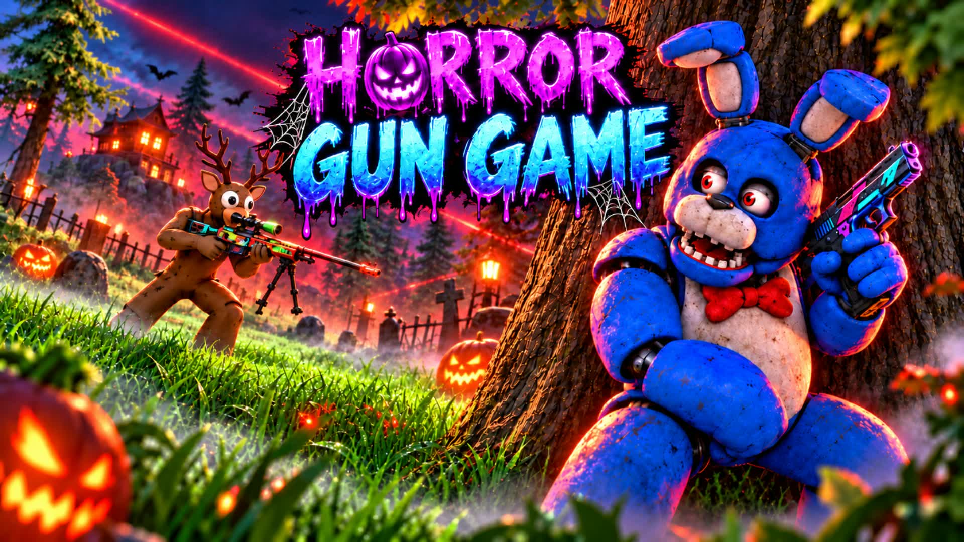 🎃HORROR CITY GUN GAME 🔫RTX👻