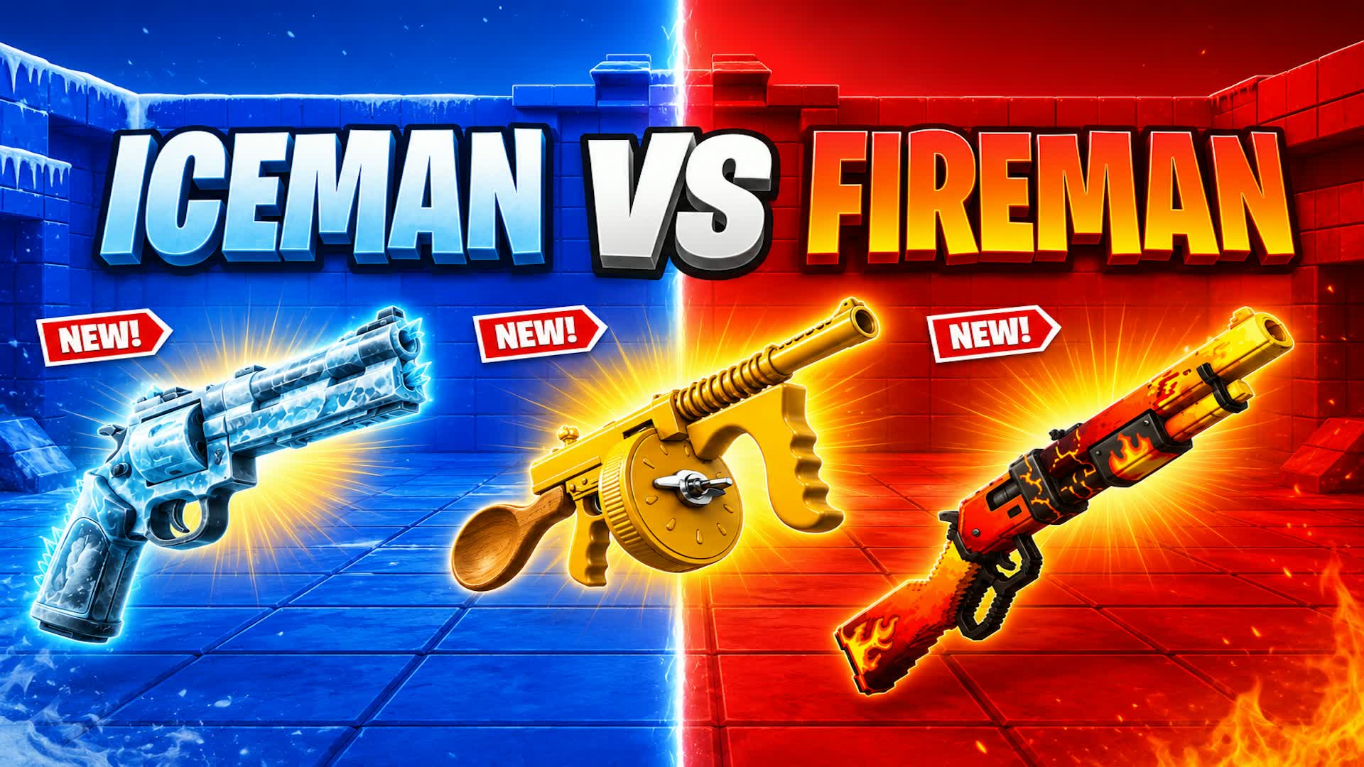 Iceman VS Fireman Red VS Blue