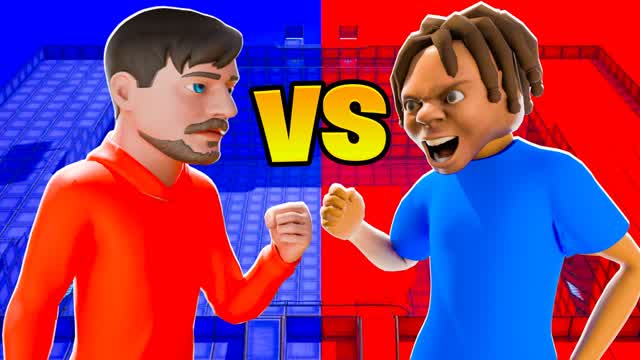 YOUTUBER RED VS BLUE 🔴 🔵