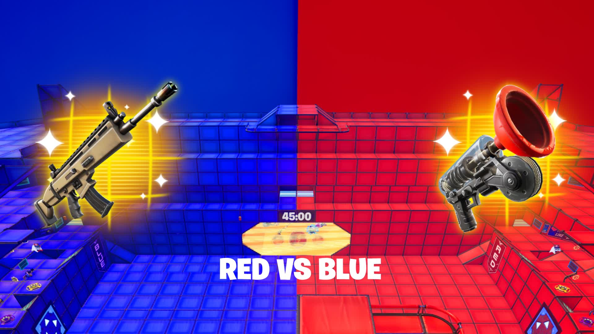 MEGA RED VS BLUE🔴🔵SNOW❄️