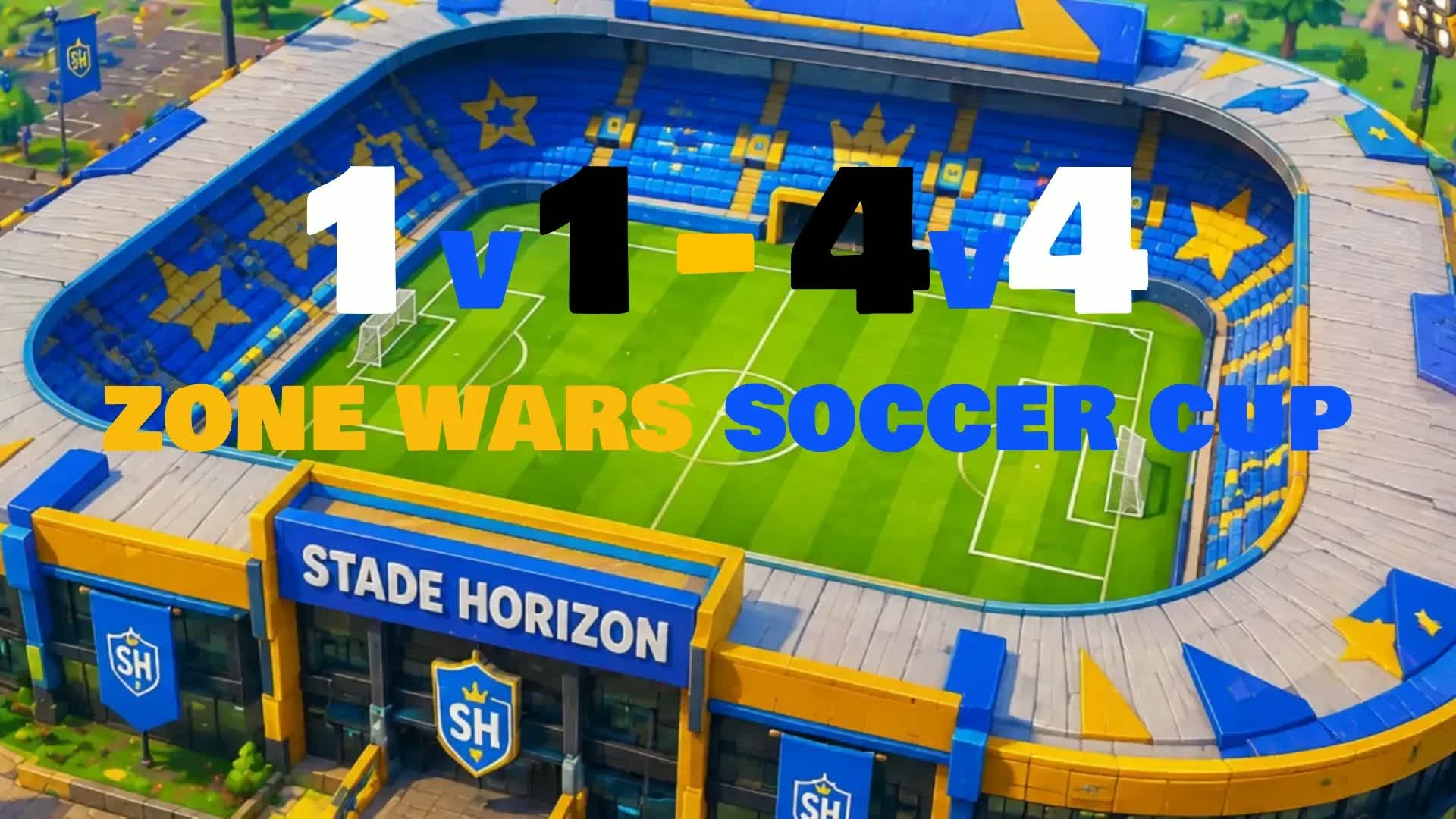 1v1-4v4 zone wars soccer cup