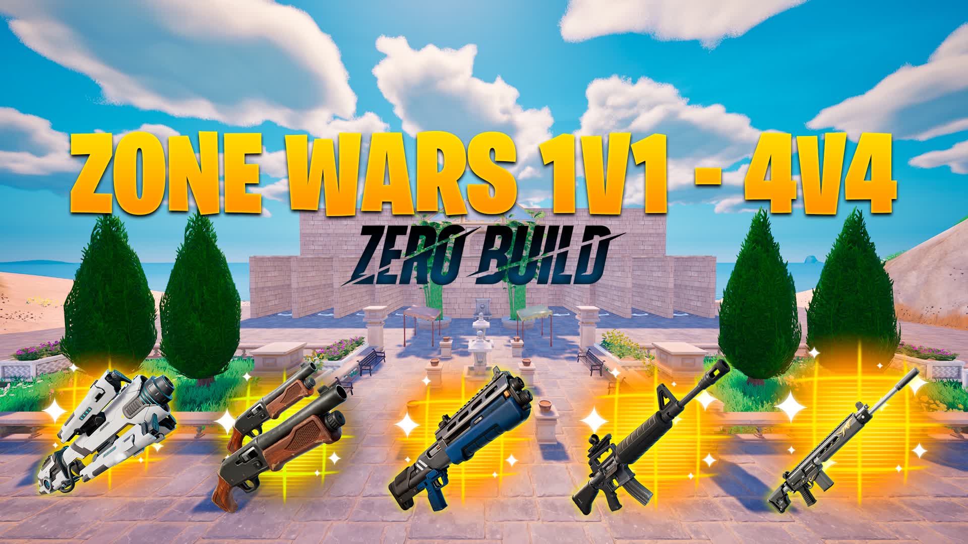 ZONE WARS 1V1-4V4 ZERO BUILD 🚫📝