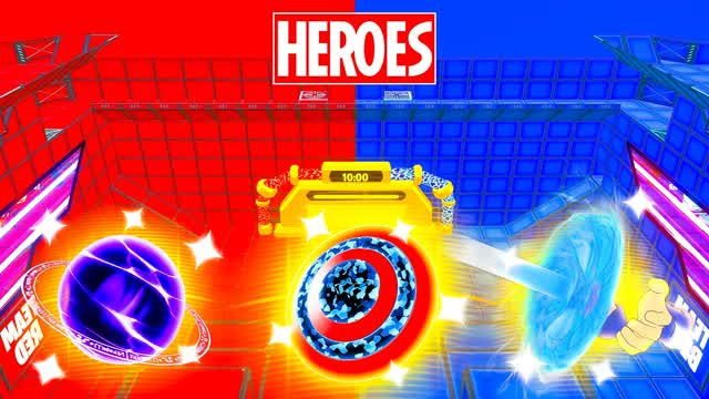 🔴CRAZY POWERS RED VS BLUE🔵HEROES