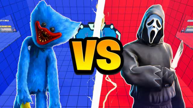 SUPER GHOST VS HUGGY RED VS BLUE🔴🔵