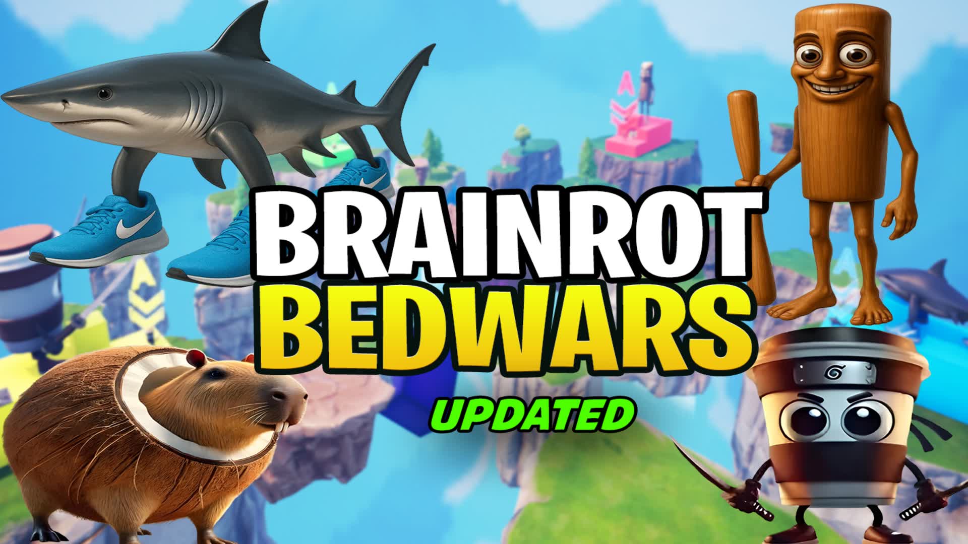 🦈CRAZY BRAINROT BEDWARS🛌