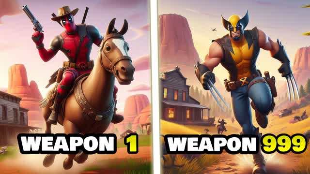 🤠WILDWEST GUN GAME🔫DEADPOOL V WOLVEINE