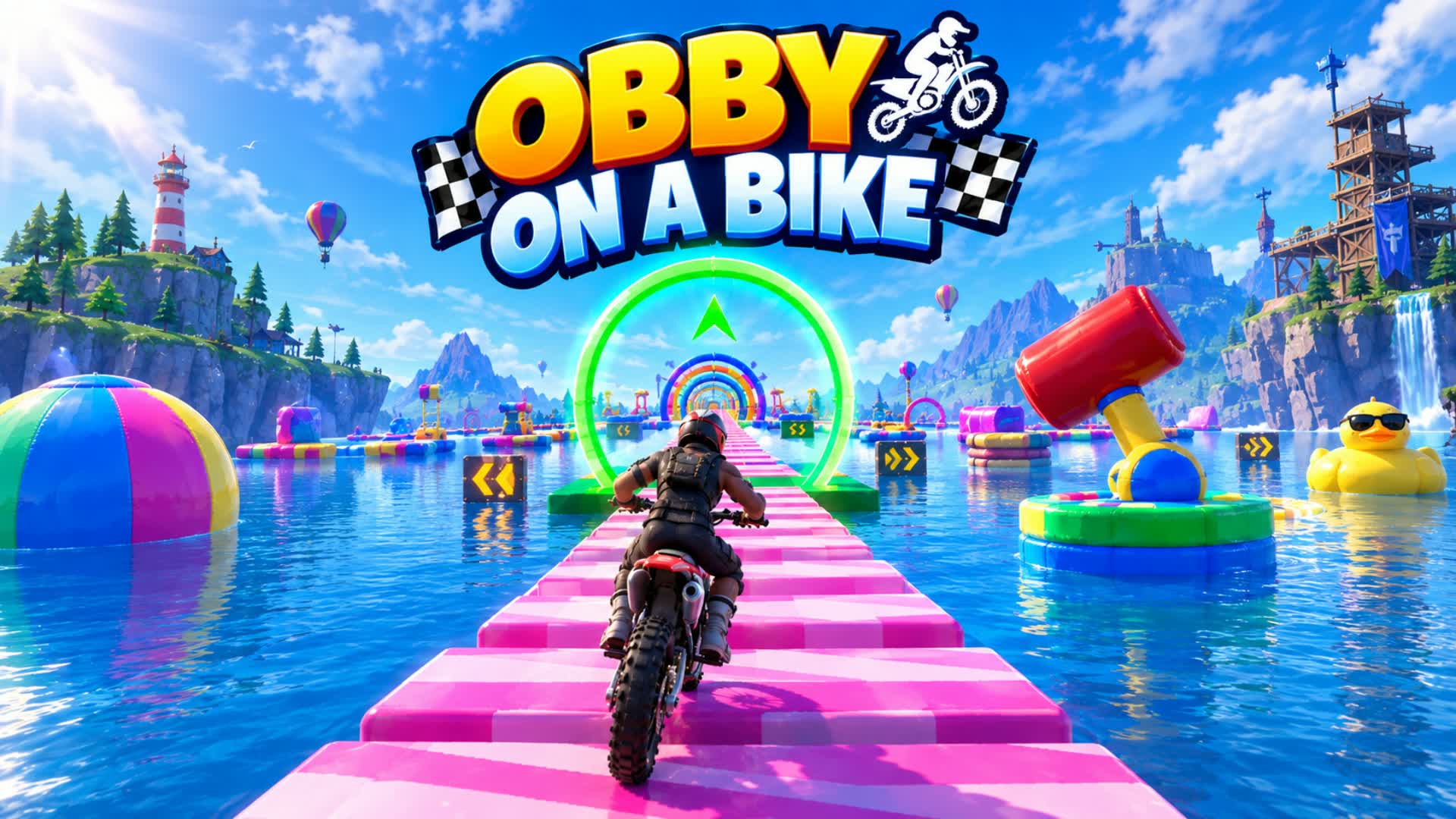 OBBY BUT YOU'RE ON A BIKE — Fortnite island 0374-6768-4777 by R0LLAX
