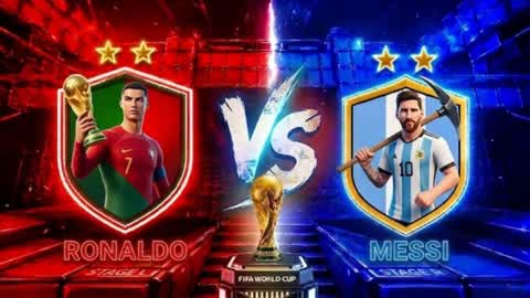 🦌RONALDO VS MESSI😨 FOOTBALL WORLD CUP