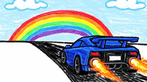 Rainbow Car Parkour