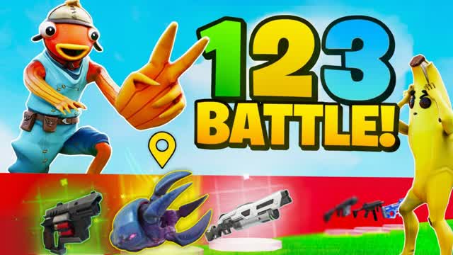 123 BATTLE! Choose Random Items Then 1v1
