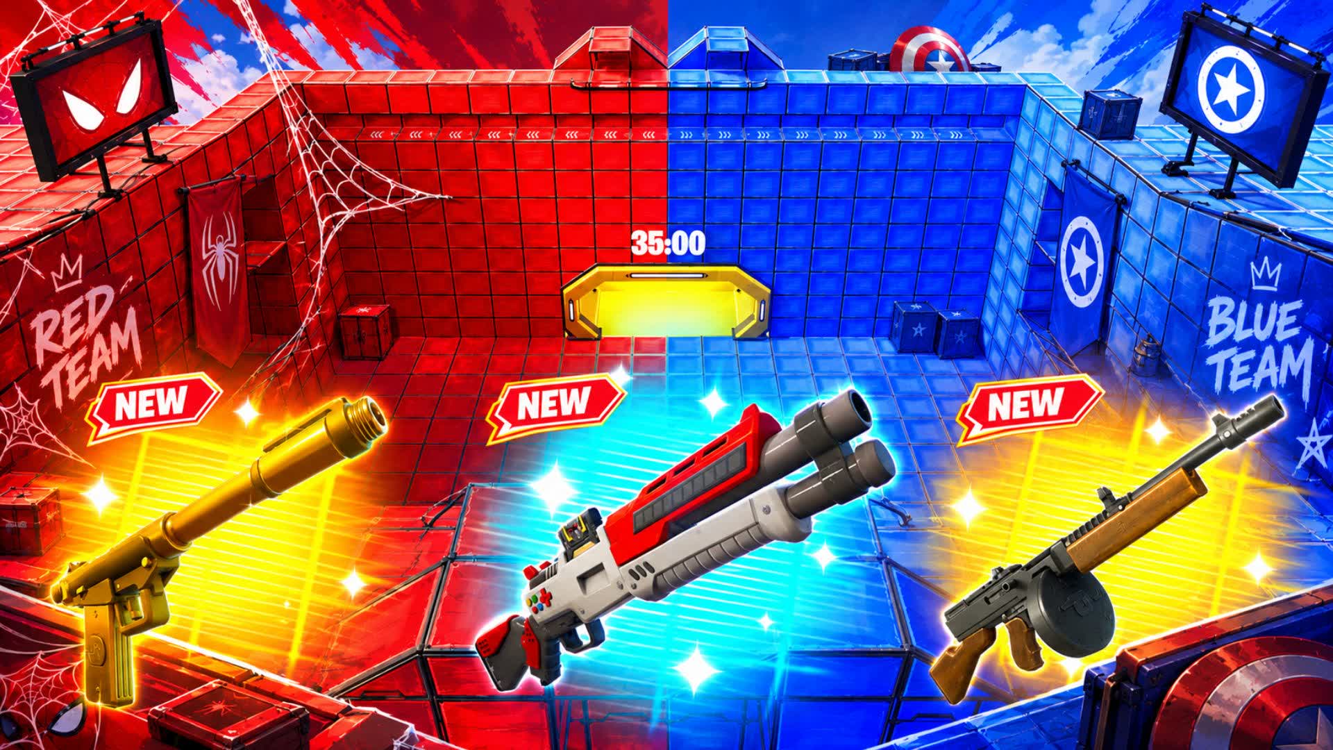 🕷️ SPIDER vs CAPTAIN 🛡️🟥RED vs BLUE🟦