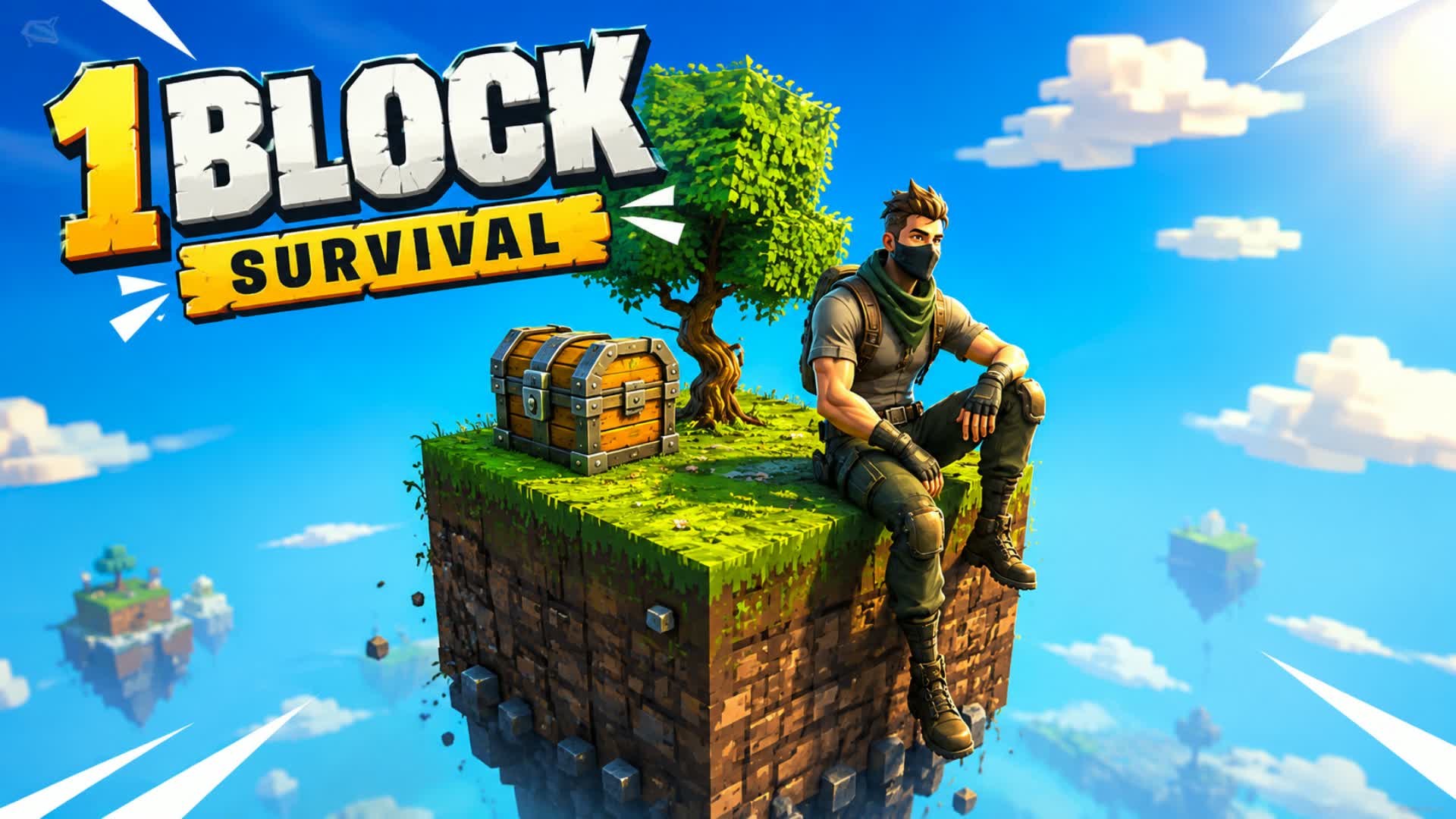 1 BLOCK SURVIVAL 🧟 ⛅️