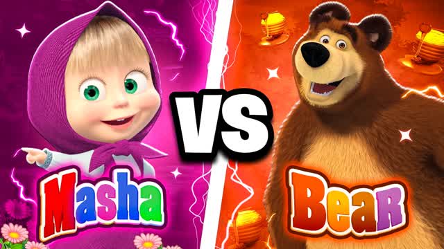 MASHA VS BEAR RED VS VLUE 🔴🔵