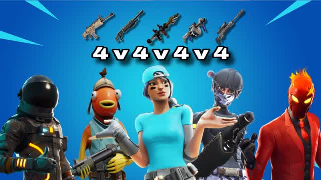 MASSIVE 4v4v4v4 (Friendly Fire is ON)