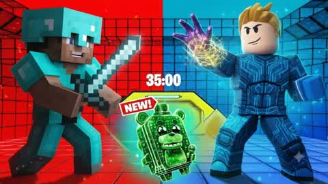MINECRAFT VS ROBOLOX [HARDCORE] 🔵🔴