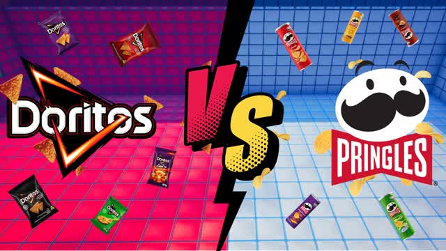 DORITOS VS PRINGLES🔴🔵RED VS BLUE
