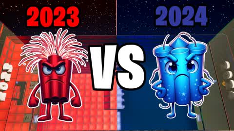 NEW YEARS RED VS BLUE 🔴🔵 7167-2577-3507 by sweatz - フォートナイト