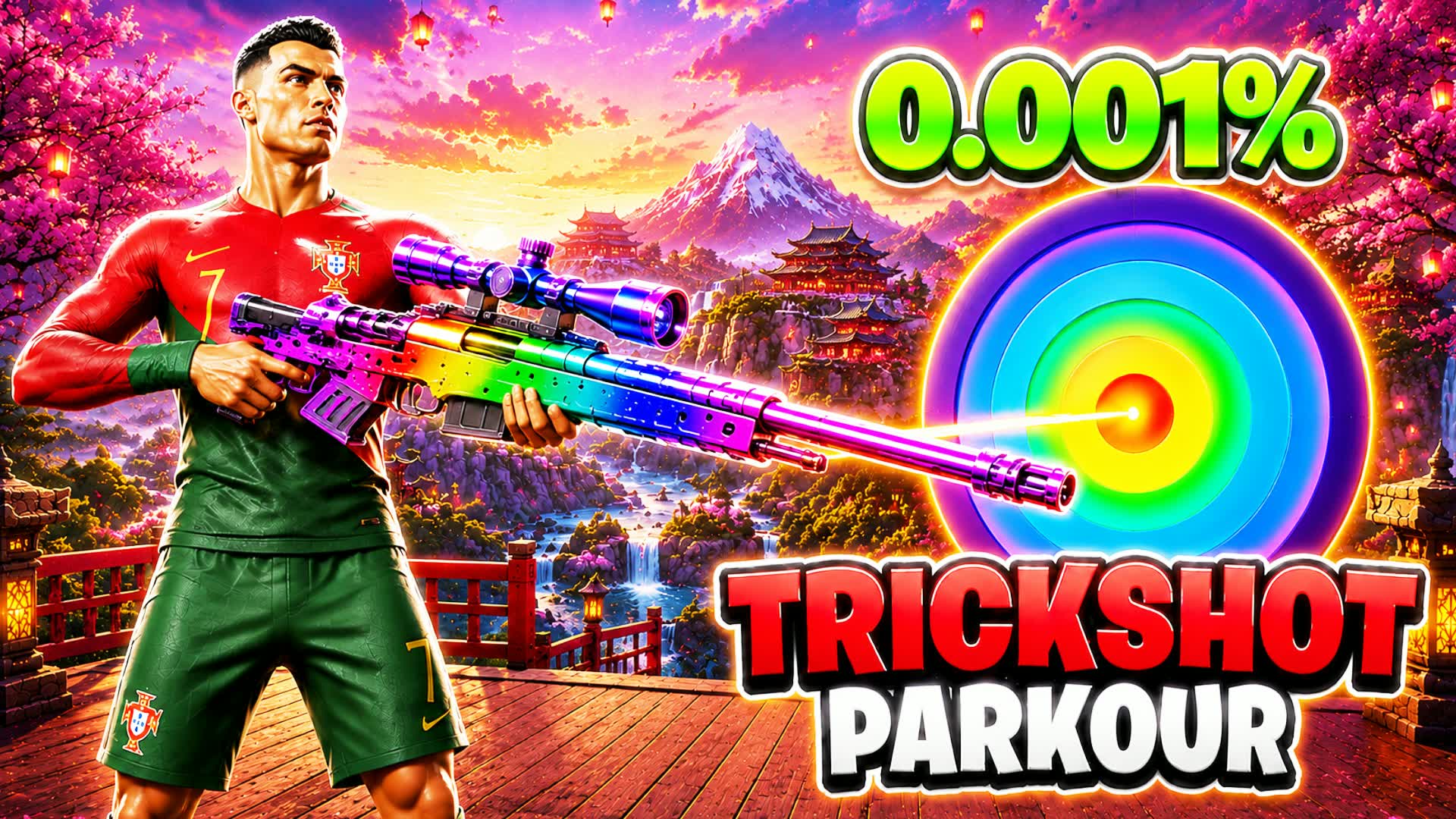 🔫SHOOT 4X TRICKSHOT PARKOUR🎯🏃
