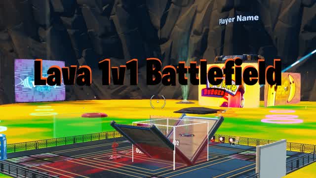 Lava 1v1 battlefield