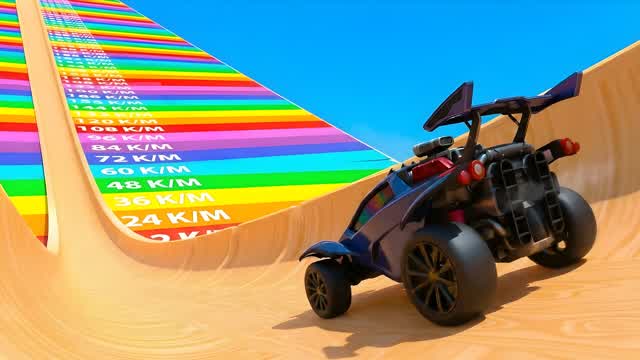 MEGA RAMP CAR GAME WEAPONS 5V4