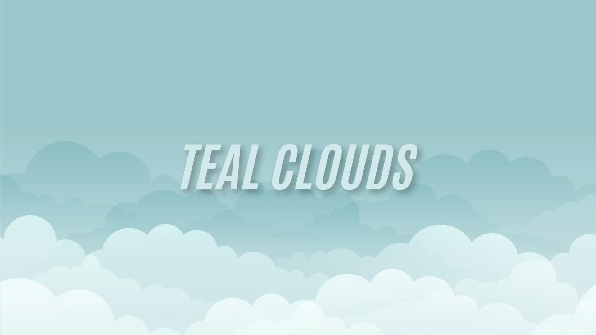 ティール雲背景