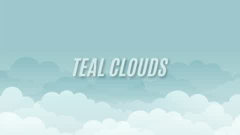 Teal Clouds Background
